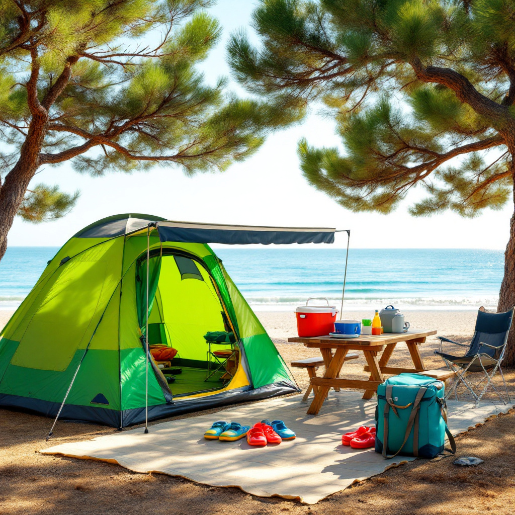 Camping Kroatien mit Kindern Erfahrungen: familienfreundlicher Stellplatz mit Zelt am Adria-Strand
